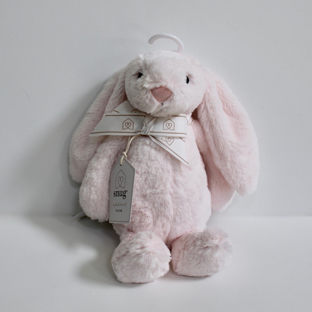 Snug Light Pink Bunny Plush Soft Baby Toy Stuffed Animal Lovey 12" Medium NEW